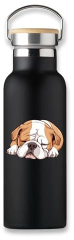 English Bulldog Red Coat Dog Dad Mom Vacuum Flask, Eco Bottle, Coffee Thermal Cup