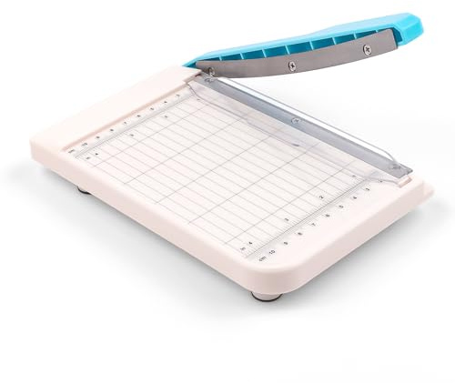 Briartw Professioneller 15,2 cm Schneidemaschine für Papierschneider, Präzisionsklinge für Papier, Fotos, Karton, Stoff, Leder mit selbstschärfender Klinge, Zoll/cm-Raster, tragbarer Papierschneider