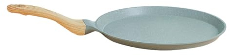 ELAYARD Nonstick 20Cm Small Frying Pan with Wooden Handle, Avocado Green Medical Stone Breakfast Skillet for Pancakes and Eggs, Compatible with Stovetops