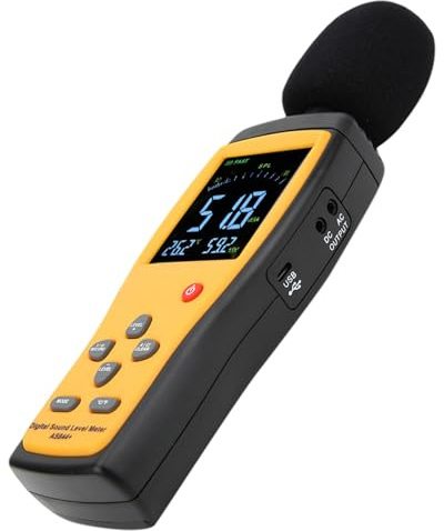 aqxreight SENSOR AS844+ Digitaler Schallmesser, Dezibelmesser, Lärm-DB-Messgerät, Computer über Whi, Schallmesser, Geräuschmonitor, Dezibelmesser, Digitaler, Schallsensor