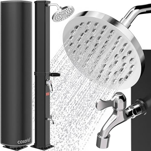Monzana® Doccia solare 35L Resistente ai raggi UV Vassoio in Acciaio Inox.