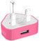 USB Desktop UK Plug, USB Charger, Adapter CE Approved Compatible iOSiPhone iOSiPad All Models Samsung Galaxy HTC LG Sony Huawei Motorolla and Many More Models (Bright Pink)