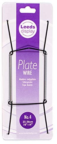Leeds Display : PW40BKL : Wire Plate Hanger No.4 : Black : 25-36cm/ 10-14 Inch