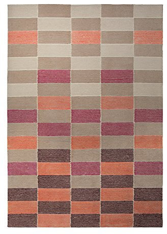 Esprit Home I Moderner Kurzflor Teppich - Läufer für Wohnzimmer, Flur, Schlafzimmer I Fida I ESP-3801-03 I Beige Taupe Orange Lila Sand I (170 x 240 cm)