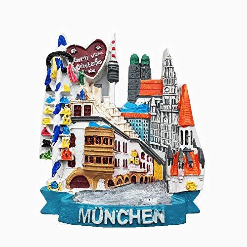 München Deutschland 3D Kühlschrankmagnet Souvenir Geschenk Kollektion Haus & Küche Deko Magnetaufkleber Basteln München Deutschland Kühlschrankmagnet