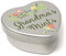 Personalised Heart Shaped Mini Tin filled with mints Any Name Added Simple Flower Design Gift for Someone Special Mint Tin