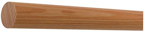 Corrimano in legno di larice laccato, Ø 42 mm, con estremità lavorate senza supporto, lunghezza: 1600 mm/160 cm/1,6 m, estremità: rivestite (grezzo)