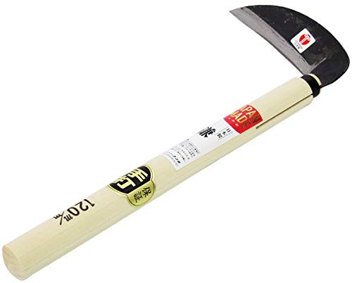 Nearyo Made in Japan Hand Stamped Small Scythe Steel 13.4 - 16.5 4.7 inches (340 - 42 mm), 10.6 inches (270 mm) Pattern Body: Depth 0.9 inches (2.4 cm), Body Height: 12.4 inches (31.5 cm), Body Width: 4.7 inches (12 cm)