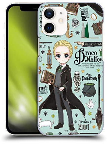 Head Case Designs Officially Licensed Harry Potter Draco Pattern Deathly Hallows XXXVII Hard Back Case Compatible With Apple iPhone 12 Mini