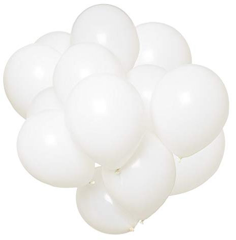 Cavore Luftballons in Weiß – 65 Stück – Partydeko Ballons für Geburtstag, Kindergeburtstag, Babyparty, JGA, Taufe & Hochzeit