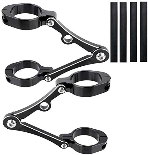 iSpchen 1Paar Scheinwerferhalter Motorrad Scheinwerfer Halterung Lampenhalter Schelle Halterung rohr Klemmhalterung Motorradscheinwerfer Montagehalterung mit Unterlegscheiben,gabel 39-41mm Motorrad