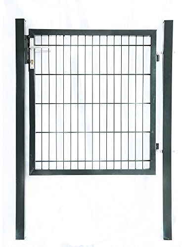 Aileenstore Gartentor Granica Zauntor Einfahrtstor Gartentür Flügeltür Garten Anthrazit Grau, Größe:1600 x 1000 mm