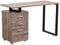 BAKAJI Scrivania con Cassettiera 3 Cassetti Tavolo da Lavoro Porta Pc Computer in Legno con Struttura in Acciaio Design Moderno 120 x 50 x 75 cm Arredamento Casa Ufficio Cameretta (Quercia)