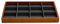 Oirlv 12 Compartment Wooden Jewellery Tray Stackable Jewellery Storage Tray with Dark Grey Velvet Lining
