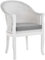 korb.outlet Rattan-Sessel mit Holzbeinen, Sessel aus echtem Rattan - Rattanstuhl Club (Weiss, mit Polster)