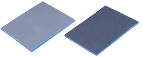 sourcing map Sanding Sponge Block Set, 800-1000 Grit 137mm x 111mm x 5mm, 1800-2000 Grit 138mm x 114mm x 4mm