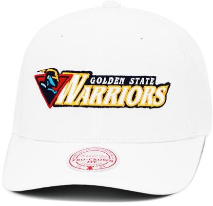 Mitchell & Ness Golden State Warriors NBA Oh Word Pro Snapback Hat Cap Hardwood Classics - Weiß, Weiss/opulenter Garten, Einheitsgröße