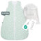 emma & noah Baby Schlafsack 2.5 TOG, Strampelsack für den Herbst und Winter in vielen Farben, Bio-Baumwolle, OEKO-TEX Zertifiziert, Schlafsack für Neugeborene (Punkte Mint, 100 cm)