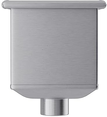 Baumeister.tech Dachrinne Wasserfangkasten Titanzink für Fallrohr DN 100 - Rinnenkessel Wandanliegend Kubisch 100 mm