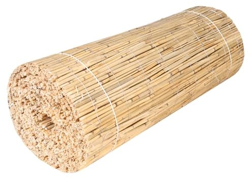 H4L Schilfmatte Sichtschutzmatte Schilfrohrmatte Natur Sichtschutz Windschutz Schilf 600x130cm