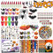 190 Stück Halloween Party Mitgebsel Kindergeburtstag, Halloween Deko Party Spielzeug Zubehör mit Geschenke Box, Halloween Pinata Füllung Spinne Fledermaus Augen Fingerlinge Tattoo für Kinder