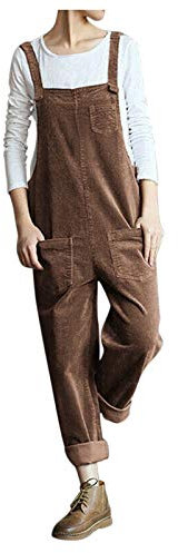Sizoer Latzhose Damen Arbeitshose Ärmellose Overalls Gedruckt Latzhose Damen Retro Arbeitshose Damen Oversize Jumpsuit Leichte Overall Jumpsuit Playsuit Vintage Loose Fit Hoseanzug Romper