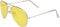 LHSDMOAT Unisex Pilot Yellow lens Sunglasses, Trendy UV400 Protection Metal Oval Sunglasses, Retro Driving Party Cosplay Carnival Sun Glasses