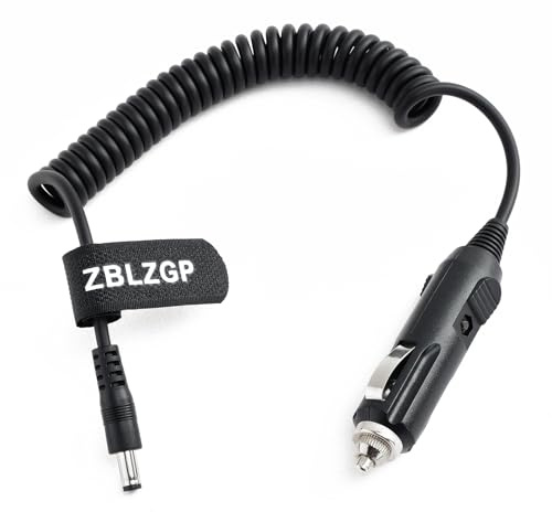 ZBLZGP Kfz-Zigarettenanzünder-Stecker, DC 5,5 x 2,5 mm männlich, Ladefederkabel, Autoschleuder-Netzkabel für Baofeng Zwei-Wege-Radios Walkie Talkie UV-5R 5RE Plus UV5A+ (gerade 2,5 DC)