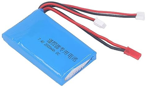 2S 7.4V 2000MAH RC Lithium Battery, Powerful Circuit RC Battery Fit for Spektrum DX6e DX6 DX8 Transmitter