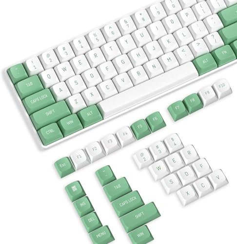 PBT OEM Keycaps Profile Double-Shot Full Keycap Set for ANSI Mechanical Keyboards.Spherical Top,Supports Cherry/Gateron/Kailh/Akko and other MX Switches.Keycaps Only,with Key Puller-Mojito(110 keys)