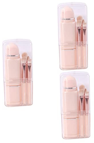 DOITOOL 3sets Makeup Brush Set Dual Ended Blush Brush Portable for Women Makeup Kit
