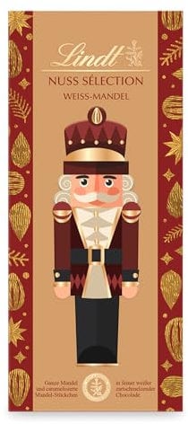 Lindt Schokolade | Nuss Sélection Mandel Schokoladentafel | 150g | feinste Vollmilchschokolade mit knackigen Mandeln | edle Schokoladentafel zu Weihnachten | Premium Nuss-Schokolade