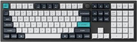 Keychron Q6 Max 100% Full-Size Layout Custom Wireless Mechanical Keyboard with Knob, QMK/VIA Programmable 1000Hz 2.4GHz/Bluetooth/Wired RGB Backlit for Mac Windows, Gateron Red Switch, Carbon Black