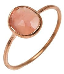 Bague de fiançailles en argent sterling 925 naturelle avec opale rose faite à la main RCR327-P