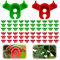 qianduoduo 60 Stück Pflanzenbieger,Pflanzen bieger Clips,90 Grad Pflanzenbieger Low Stress Training Clips,Pflanzen Training Clips,Gardening Plant Support(Rot+Grün)