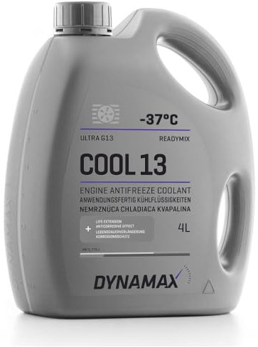 Dynamax Cool G13 Antifreeze Coolant READY MIX -37°, Light Red/Violet Colour (4L)