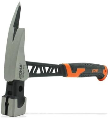 Edma, Marteau de Charpentier premium, Forgé d'une Seule Pièce, Poignée Ergonomique Antidérapnate, 600 g