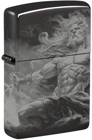 Zippo Windproof Lighter - Zeus Design - Refillable - Gift Box - Metal - Made in USA