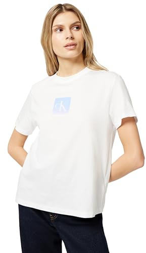Calvin Klein Damen T-Shirt Kurzarm Classic Fit Tee aus Baumwolle
