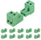 ALAMSCN 10 Sets 2 Pin Steckbare Klemmen 5.08mm Teilung PCB Mount Screw Klemmenblock PCB Schraubklemme Steckdosen-Panel-Montage zum Selbermachen