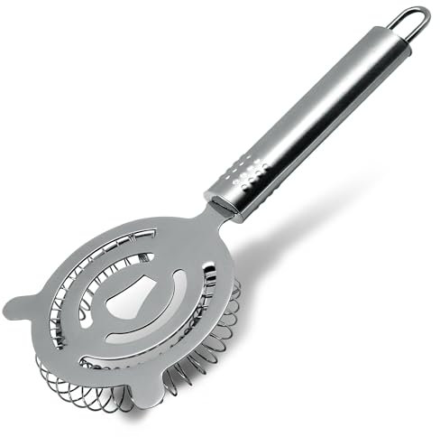 Fackelmann Colino per cocktail, materiale in acciaio inox, per filtrare con facilità frutta, spezie ed erbe in infusione nei drink, lavabile in lavastoviglie, dimensione 21,5x10 cm