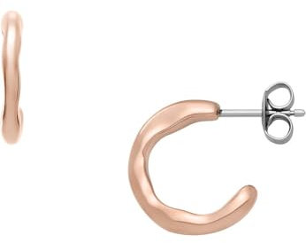 Skagen Women's Stainless Steel Push Back Earrings Rose Gold Tone mit Stein,6.6Lx6.6Wx2.5Hcm