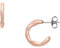 Skagen Women's Stainless Steel Push Back Earrings Rose Gold Tone mit Stein,6.6Lx6.6Wx2.5Hcm