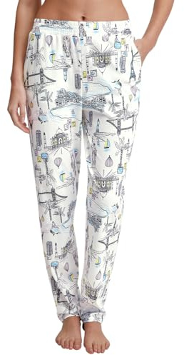 CALIDA Favourites Hose Damen, mit Seitentaschen, aus 100% Baumwolle Star White 44-46
