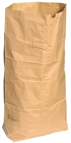 Papier-Abfallsäcke, 120 Liter, 2-lagig, 70g/m², 25 Stück, 95x70x25cm, Braun