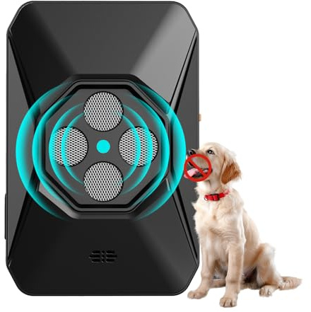WUGEIN Antibell für Hunde,Ultraschall Anti Bell Gerät mit 3 Einstellbare Frequenz Automatisches Anti Bellen Gerät,Audio & Ultraschall Wiederaufladbares Antibell für Kleine Mittel Große Hunde