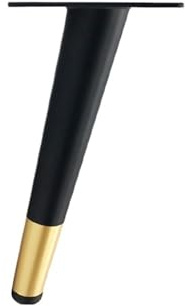 LSNNMU 4PCS Metall Möbel Beine Schwarz Gold Konische Hocker Stuhl Schreibtisch Sofa Nachttisch Ersatz Tisch Bein(Black Gold,25cm)