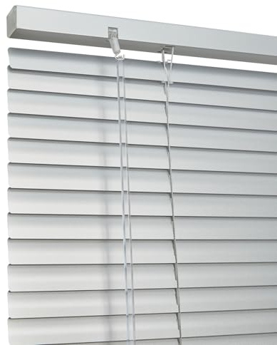 Warmiehomy Aluminium Venetian Blinds for Windows, Venetian Window Blinds 50 * 130cm, 25mm Slat, Easy Fit Trimmable Fitting Window Shutters, Light Filtering & Privacy Control for Home Office, Sliver