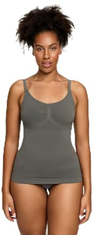 CFab Shaping Unterhemd Damen Top mit verstellbaren Trägern | starke Formung Bauchweg 360 Grad Bauchkontrolle atmungsaktiver Stretch und glatte Optik unter Kleidung für Alltag