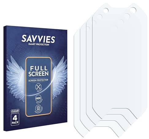 Savvies 4 Stück Full-Screen Schutzfolie für Unihertz Atom Full-Cover Displayschutz-Folie, 3D Curved, Transparent, Anti-Fingerabdruck